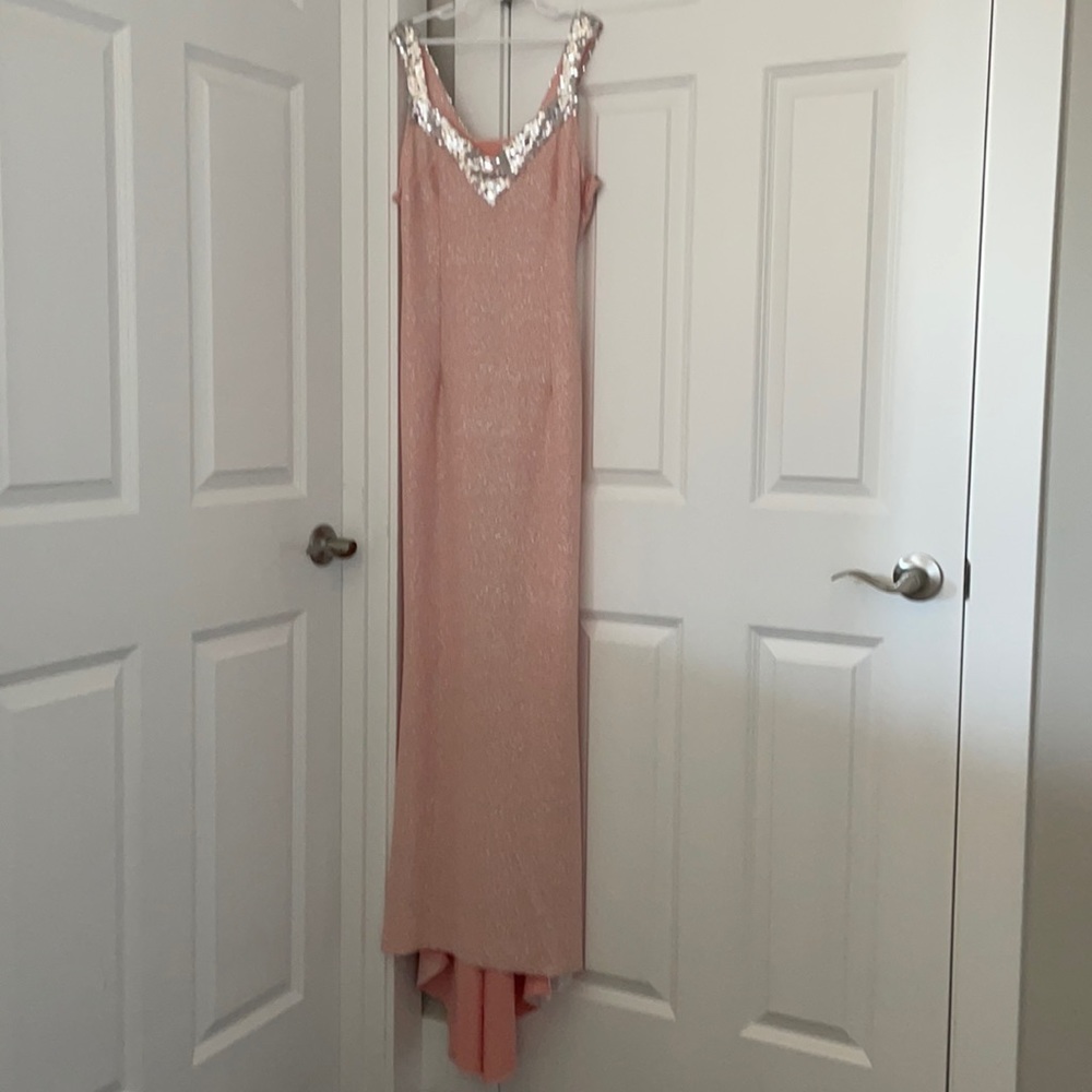 Sparkle long pink dress. Small